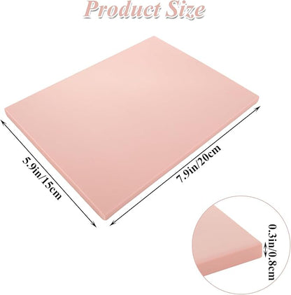 10 Pcs Linoleum Blocks for Printmaking 6 x 8 Inch - Pink Rubber Carving Block - Printmaking Supplies with Carving Knife, Soft and Easy to Carve