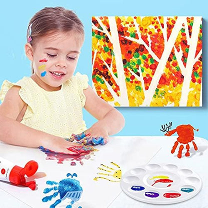 Hulameda 32pcs Paint Tray Palettes - Paint Pallets & Trays for Kids, Plastic Palette