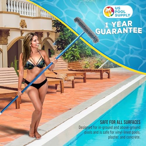 U.S. Pool Supply 17.5" Pool Brush Head Round Hemispherical Ends Inground - Image 6