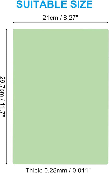 PATIKIL A4 Size Guided Reading Sheet, 5pcs Correction Lighting Gel Filter Colored Overlay Transparent Color Film for Classroom Photo Studio, Grass Green