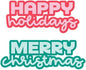 Metal Cutting Dies DIY Merry Christams Embossing Stencil Template Scrapbooking Card Making Mold Photo Album Arts Crafts Tools (Happy Holiday Merry Christmas-14.1x9.8cm)