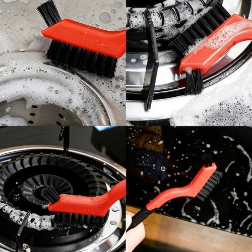 3PCS Ergonomic Handle Nylon Detail Brushes Car Interior Gap Cleaning Brush - Image 7