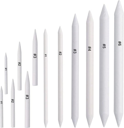 FEBSNOW 12 Pcs Blending Stump and Tortillions, Paper Art Blenders, Art Pencils, Drawing Pencils for Artists Student Sketch Drawing Tools, Drawing Supplies