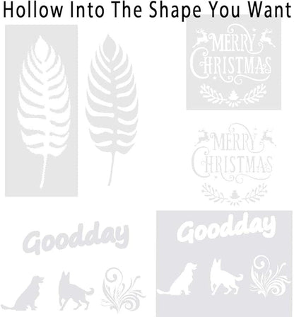 30 Pack 4 Mil Blank Stencil Sheets, 12 x 12inch Clear Mylar Blank Stencils, Reusable Template Material for Make Your Own Stencil