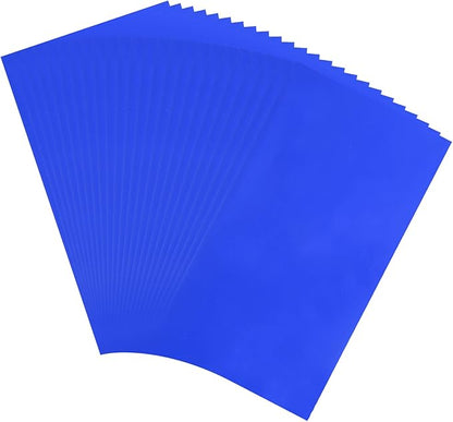 MECCANIXITY 50 Sheets Heat Reactive Foil, 20x29cm Blue Foil Transfer Sheets Toner Reactive Foil Transfer Foil Sheets Hot Foil Stamping Paper for Crafts DIY Cardmaking Album Decoration