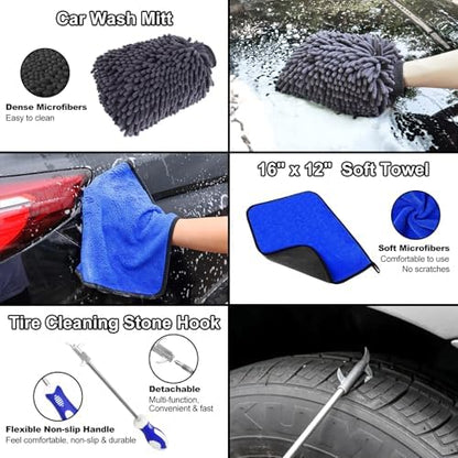 12Pcs Wheel Brush Kit for Cleaning Wheel and Tire, Wheel and Rim Brush - Image 6