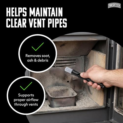 Brushtech Pellet Stove Cleaning Brush Kit, 3 inch Vent Pipe, 10 ft Rod - Image 4
