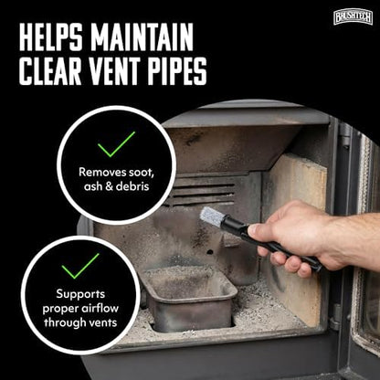 Brushtech Pellet Stove Cleaning Brush Kit, 3 inch Vent Pipe, 10 ft Rod - Image 4