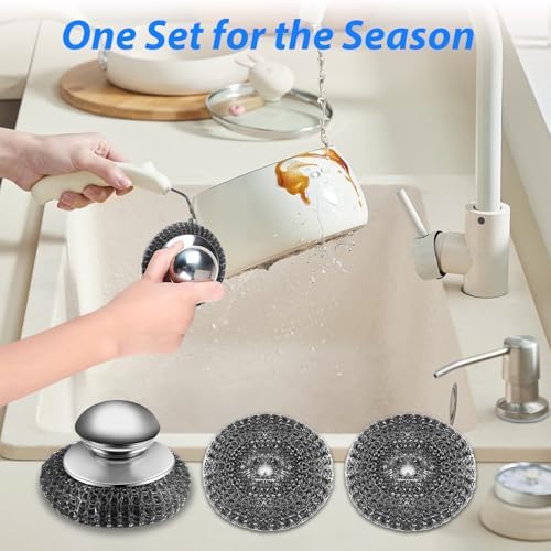 4-Pack Replaceable Steel Wool Scrubber - Image 4