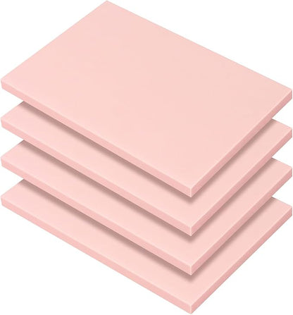 4 Pack 4"x6" Pale Pink Rubber Stamp Carving Blocks, Rubber Carved Brick for Stamp Soft Rubber Crafts and DIY Craft Project