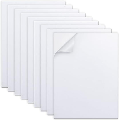 MEARCOOH Self Adhesive Foam Sheets, White 9x12 Inch 2mm Sticky Eva Foam Paper for Crafts Cardmaking Photo Frames Classroom Scrapbooking Christmas Crafts (White 10 Sheets)