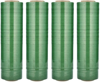 PSBM Green Stretch Wrap, 15 Inch x 1476 Feet, 72 Pack, Tinted Pre-Stretched Shrink Wrap Film for Moving, Packaging, Pallet Wrapping