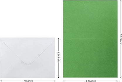 48 Pack Blank Folded Cards and Envelopes Colored Cards White Envelopes 5 x 7 Inch Colorful Greeting Cards 24 Assorted Colors Heavy Weight for Greeting,Invitation,Card Making