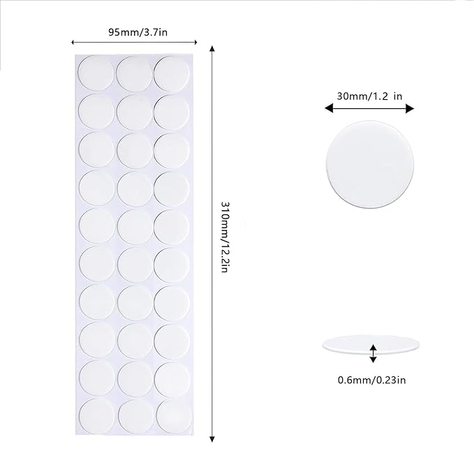 Adhesive Stick dots Two-Sided Sided Mounting Putty Stick Tack for Wall Hanging Crafts Balloons Festival Party Decorations,Clean Removable(1.2"*1.2"-150)
