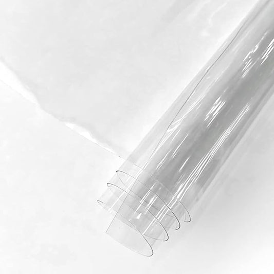 HYANG Transparent PVC Super Clear Holographic Vinyl Sheets 1 Roll 11.8''x47'' (30cmx120cm) for DIY Bows Earrings Bags DIY Crafts Making (HY-101)