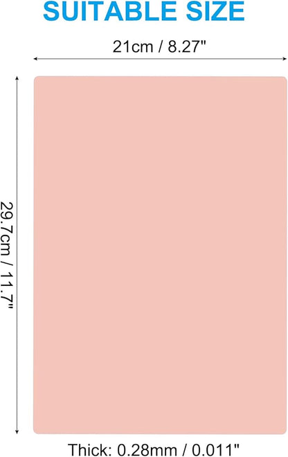 PATIKIL A4 Size Guided Reading Sheet, 5pcs Correction Lighting Gel Filter Colored Overlay Transparent Color Film for Classroom Photo Studio, Light Orange