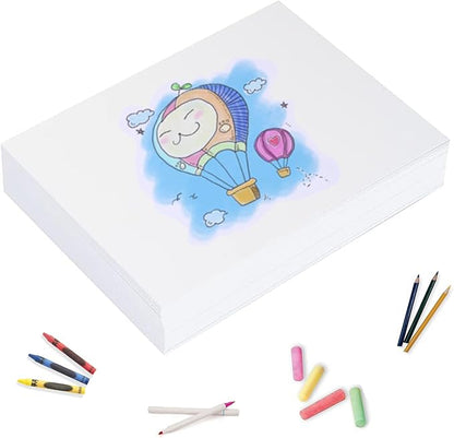 WAUPPY 12"x17" Sketch Drawing Paper 100 Sheets Art Craft Paper for Doodle, Kids Arts Supplies White Coloring Paper
