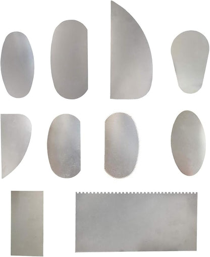 10pcs Steel Cutter Ceramic Tools, Sculpture Pottery Modeling Cutter Scraper for Polymer Clay Crafts