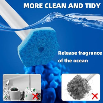 Disposable Toilet Brush and Holder Set, 24 Toilet Wand Refills - Image 5