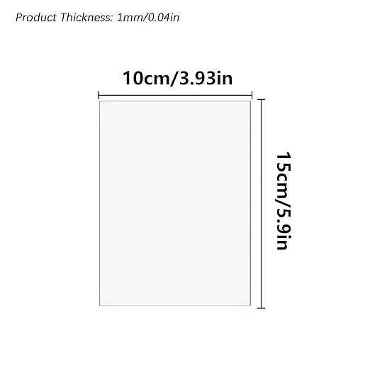 10 Pack 3.93x5.9 Clear Acrylic Sheet 1mm Thick, Clear Plexiglass Sheet 10x15cm, Plastic Plexiglass Board Acrylic Board for Wall Crafts Glass Picture Frame DIY Projects Signs and Painting