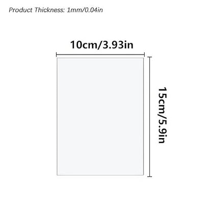 10 Pack 3.93x5.9 Clear Acrylic Sheet 1mm Thick, Clear Plexiglass Sheet 10x15cm, Plastic Plexiglass Board Acrylic Board for Wall Crafts Glass Picture Frame DIY Projects Signs and Painting