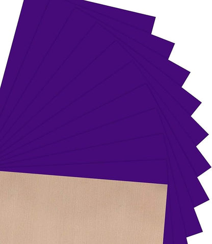 JANDJPACKAGING Purple Heat Transfer Vinyl HTV for T-Shirts 12 x 10 Inches 10 Pack Purple Iron on Vinyl