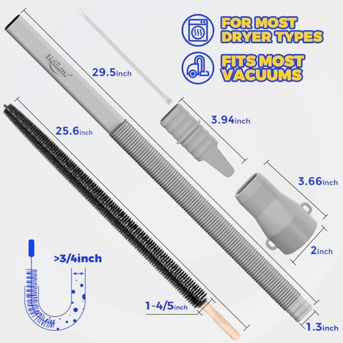 Holikme Dryer Vent Cleaner Kit, Vacuum Hose Attachment - Image 6