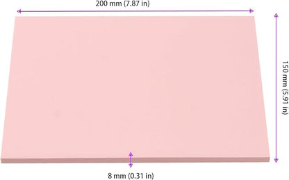 8PCS 8 x 6 Inches Pink Rubber Carving Block, Soft Rubber Stamp Carving Blocks, Rubber Linoleum Block for Craft, DIY
