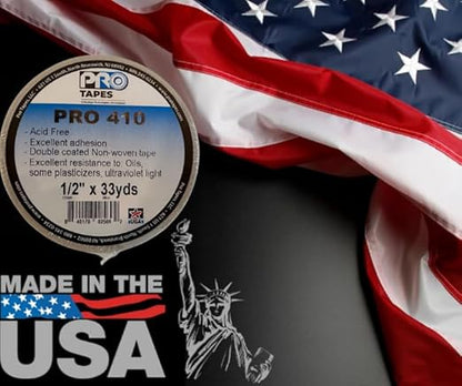 Pro 410 ATG Adhesive Transfer Tape - Acid-Free, Double Sided Tape for Scrapbooking, Framing, Laminating & Mounting - Permanent Bond for Paper, Plastic, Cloth, Vinyl & Cork - Weather-Resistant