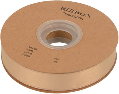 Double Side Satin Ribbon, Continuous 20 Yards,Use for Craft Bows Bouquet, Gift Wrapping, Wedding Decoration, Floral Arrangement (Apricot, 4/5 inch)