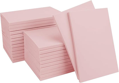 25 Pcs 4"x6" Rubber Linoleum Stamp Carving Blocks for Printmaking, Linocut Artists, Crafts - Light Pink by KUKLIPJIM