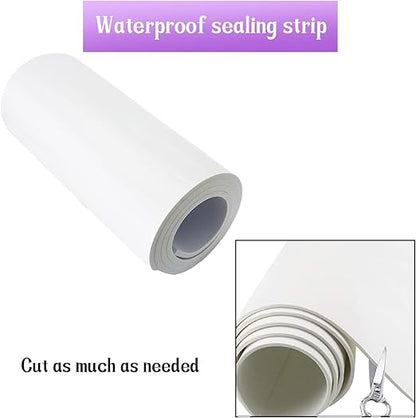 Closed Cell Neoprene Foam Rubber Sheet with Adhesive - 60 x 16 x 1/2 Inch Multi-Function Insulation, Soundproofing, and Weatherproof Foam Padding Easy Cut DIY, White