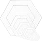 7 Pieces Hexagon Quilting Template with 1/4 Inch Seam Allowance, Hexagon Acrylic Quilting Rulers and Templates for Sewing DIY Manual Crafts Including 1 Inch*2, 1.5 Inch*2, 2 Inch, 3 Inch, 5 Inch