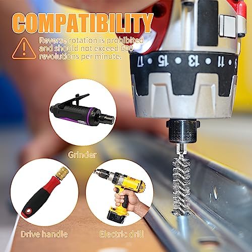12 Pieces Wire Brush Drill Bore Cleaning Brush Set - Image 4