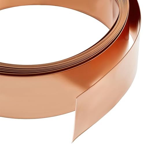 BENECREAT 9.84 Feet 32Gauge Flat Pure Copper Wire, 18mm Wide Flat Bezel Wire Tarnish Resistant Jewelry Wire for DIY Jewelry Craft Making