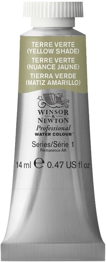 Winsor & Newton Professional Water Colour Paint, 0.47-oz Tube, Terre Verte (Yellow Shade)