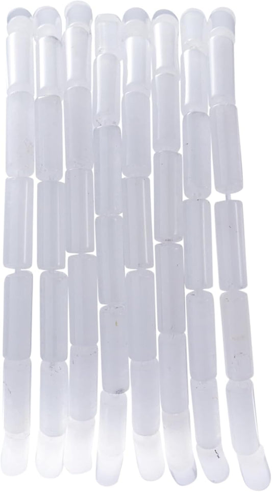 Natural White Agate Cylinder Tube Beads 4x13mm 38cm/str Loose Semi Gemstone Stone Beads for Making Bracelets Necklace Earrings