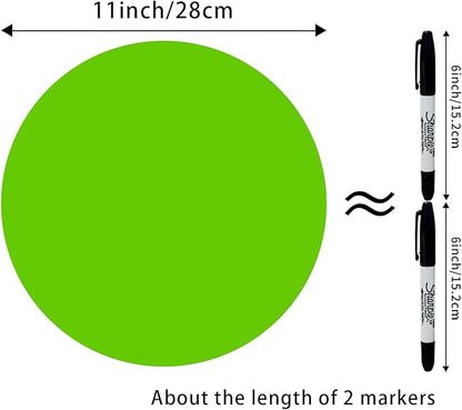 STARLIBOO 11 inch Colorful Dry Erase Dots Circles Whiteboard Marker Removable Stickers Spots Wall Decals for School Classroom Teachers Students Table & Desk- 12 Pack