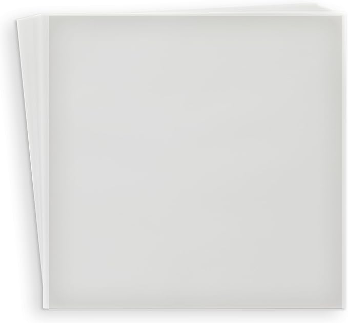 Translucent Vellum Sheets - 100 Sheets, 12 x 12 in, White - 93gsm/63lb Tracing Paper for Drawing & Invitation Paper - Transparent Craft Overlays