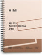 HIMI Mix Media Paper Pad 9X12''(180g/m²) 40 Sheets Mix Paper Pad, Side Wire Bound, Fine Texture, in Gouache Acrylic Art Pad for Sketching, Ink Sketch Book, Art Supplies Drawing Pad Gift (Pink)