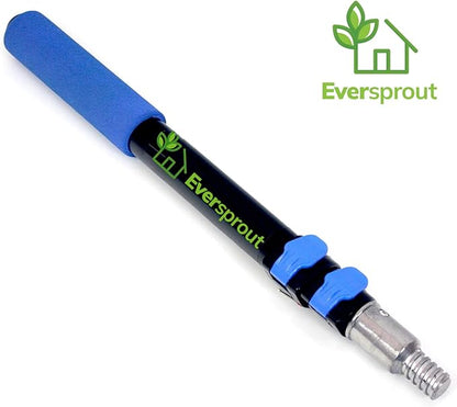 EVERSPROUT 1.5-to-3 Foot Telescopic Extension Pole | Lightweight Sturdy Aluminum Handle | Easy to Use Flip-Tab Lock Mechanism | Twist-On Metal Tip Works for Squeegee, Duster, Paint Roller (Pole only)