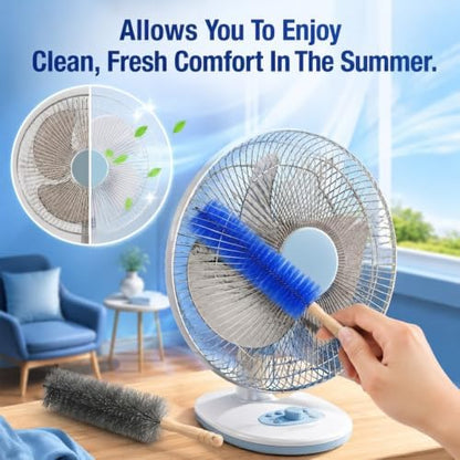 Fan Cleaning Brush, Fan Brush Cobweb Duster Microfiber Duster, Bendable - Image 2