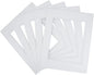 Golden State Art, 11x14 Double Mats for 8x10 - for Photos, Pictures, Frames - Acid-Free, 5 Pack, White Over White