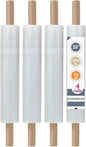 PackageZoom 20 inch x 1000 Feet Stretch Wrap with Handle, Clear Stretch Film, 4 Rolls