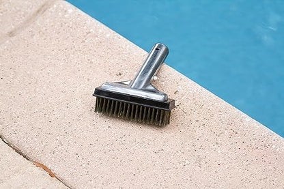 Poolmaster 5-Inch Stainless Steel Pool Algae Detail Brush, Heavy-Duty Aluminum - Image 2