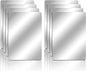 Marsui 100 Pieces Shatter Proof Plastic Mirror Craft 4 x 6 Inch Small Mirror Tiles Bulk with Soft Round Corners Double Sided Protective Film Reflector Sheets Art Craft Supply for Bathroom Home Decor