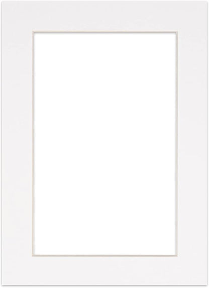 5.5x8.5 White Mat for 8.5x11 Frame - Precut Mat Board Acid-Free White 5.5x8.5 Photo Matte For a 8.5x11 Picture Frame, for Family Photos, Show Kits, Art, Picture Framing, Pack of 10 Mats
