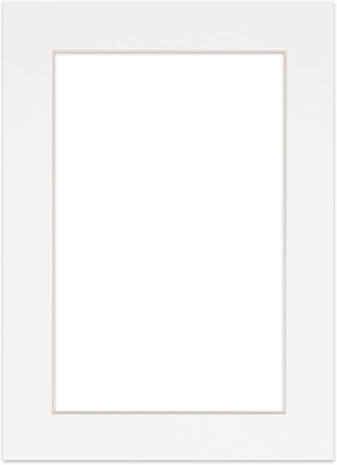 5x7 Mat for 8.5x11 Frame - Precut Mat Board Acid-Free White 5x7 Photo Matte Made to Fit a 8.5x11 Picture Frame, Premium Matboard for Family Photos, Show Kits, Art, Picture Framing, Pack of 1 Mat