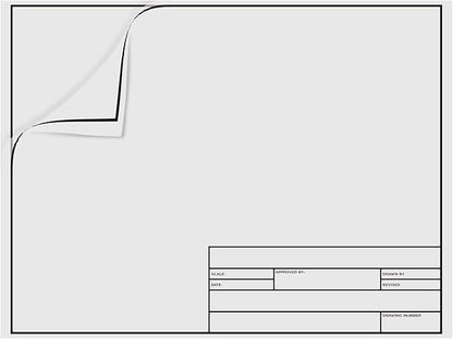 Geyee 10 Sheets Architectural Vellum Paper Translucent White Vellum Sheets Drafting Paper Rag with Border and Title Block(18 x 24 Inches)