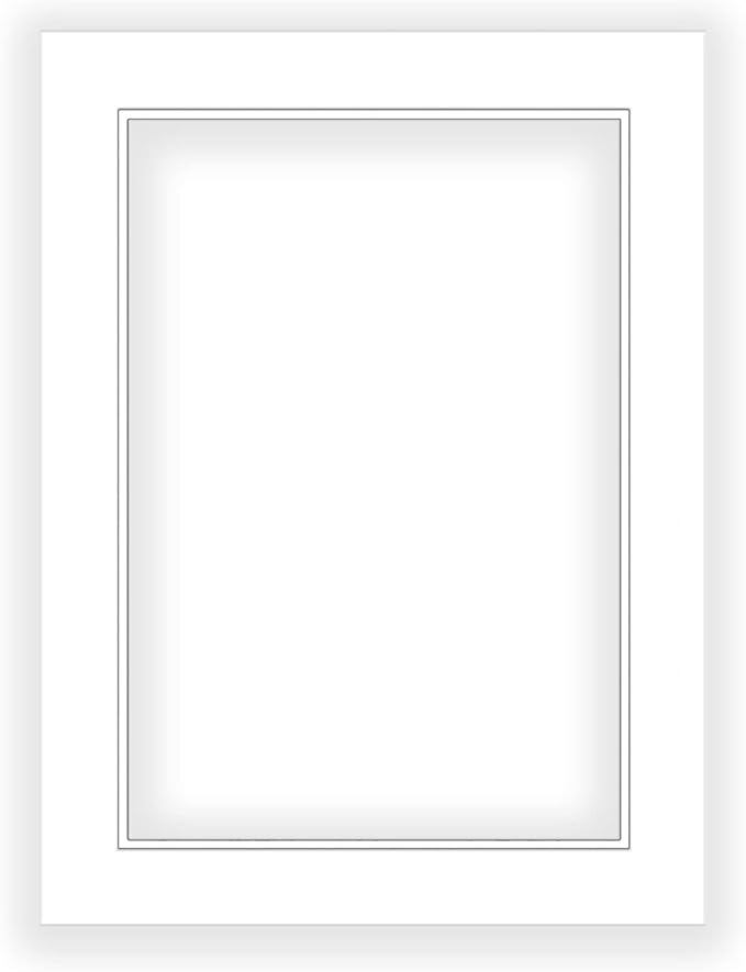 22x28 Mat for 16x20 Photo - Precut White on White Double Mat Picture Matboard for Frames Measuring 22 x 28 Inches - Bevel Cut Matte to Display Art Measuring 16 x 20 Inches - Acid Free ONE MAT